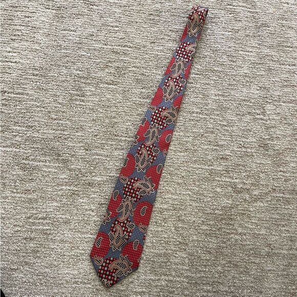 YSL Men's Silk Printed Tie - Picture 1 of 7